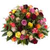 A colorful posy with roses - funeralspray