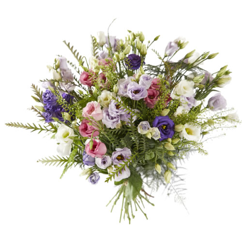 A bouquet of mixed eustoma (lysianthus)