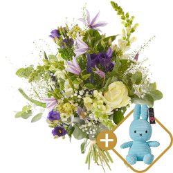 Splendid baby boy bouquet eith Miffy