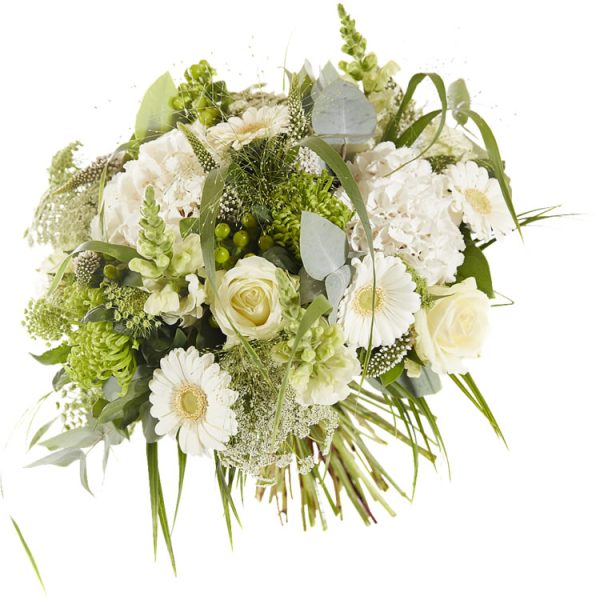 A shining white bouquet