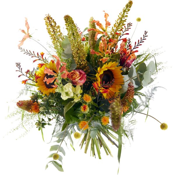 Luxury picking bouquet with summerflowers and sunflowers