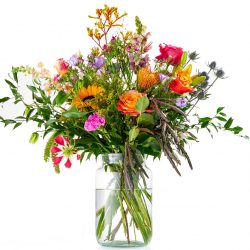 Cheerful and colorful picking bouquet