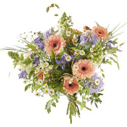 Field bouquet of soft pastel flowers for delivery in The Netherlands