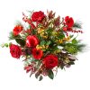 Christmas bouquet with red flowers