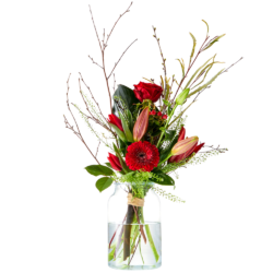 Red Valentine's bouquet for your first love